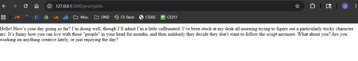 Screenshot of a simple Gemini wrapper webapp.